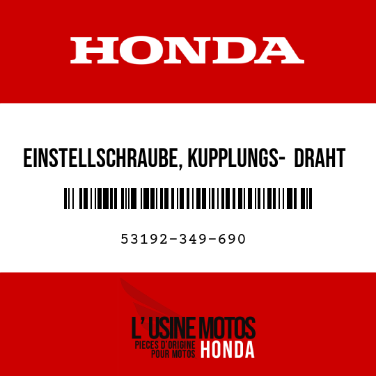 image de 53192-349-690 EINSTELLSCHRAUBE, KUPPLUNGS-  DRAHT