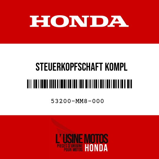 image de 53200-MM8-000 STEUERKOPFSCHAFT KOMPL