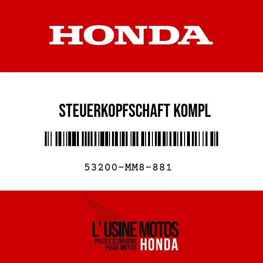 image de 53200-MM8-881 STEUERKOPFSCHAFT KOMPL