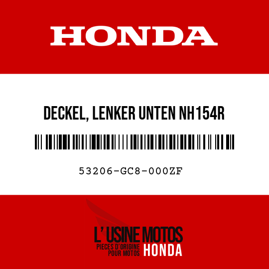 image de 53206-GC8-000ZF DECKEL, LENKER UNTEN NH154R 