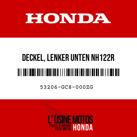 image de 53206-GC8-000ZG DECKEL, LENKER UNTEN NH122R 