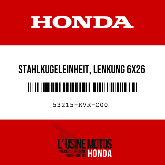 image de 53215-KVR-C00 STAHLKUGELEINHEIT, LENKUNG 6X26