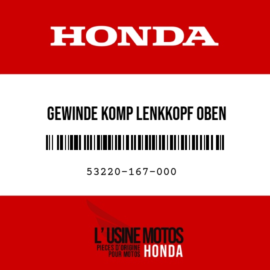 image de 53220-167-000 GEWINDE KOMP LENKKOPF OBEN