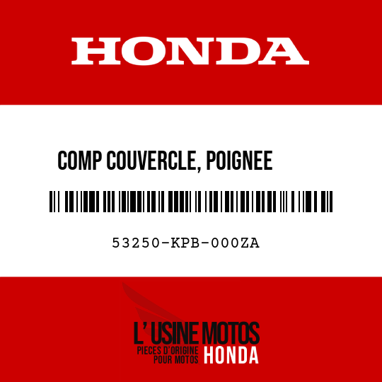 image de 53250-KPB-000ZA COMP COUVERCLE, POIGNEE      SUPERIEURE NH220R
