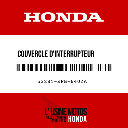 image de 53281-KPB-640ZA COUVERCLE D'INTERRUPTEUR      PRINCIPAL NH220R