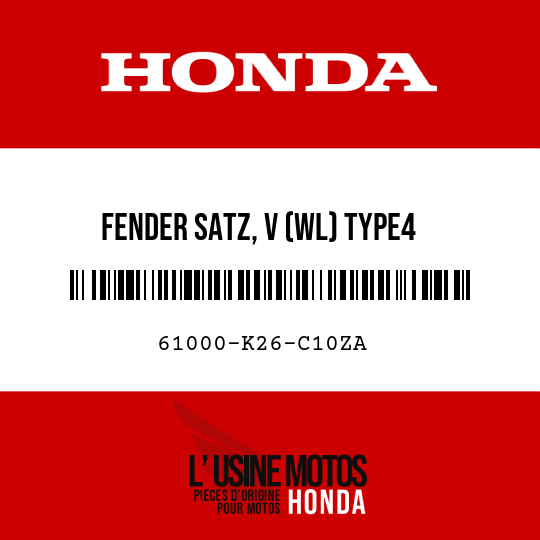 image de 61000-K26-C10ZA FENDER SATZ, V (WL) TYPE4