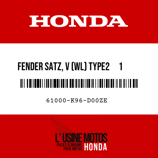 image de 61000-K96-D00ZE FENDER SATZ, V (WL) TYPE2     1 (TYPE2     1 )