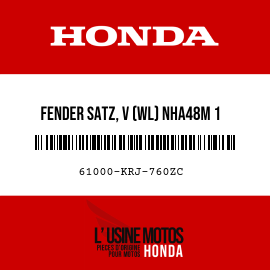 image de 61000-KRJ-760ZC FENDER SATZ, V (WL) NHA48M 1 