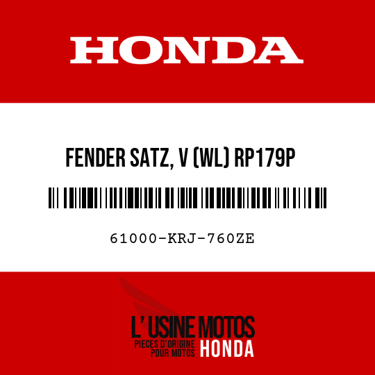 image de 61000-KRJ-760ZE FENDER SATZ, V (WL) RP179P 