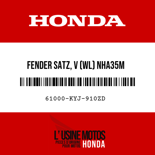 image de 61000-KYJ-910ZD FENDER SATZ, V (WL) NHA35M