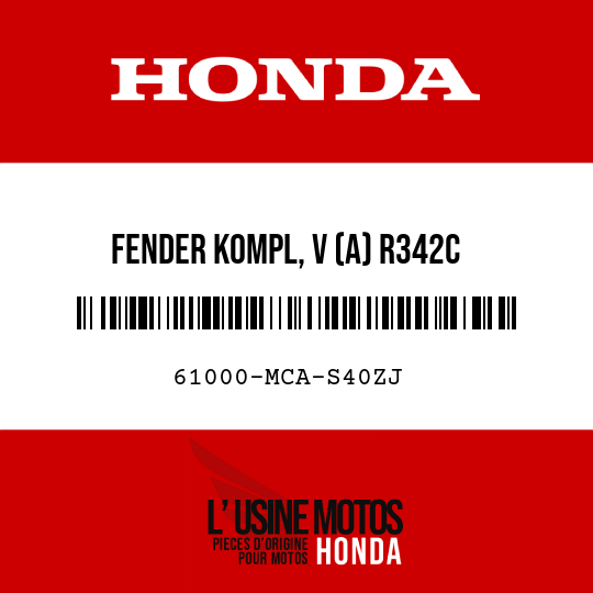 image de 61000-MCA-S40ZJ FENDER KOMPL, V (A) R342C