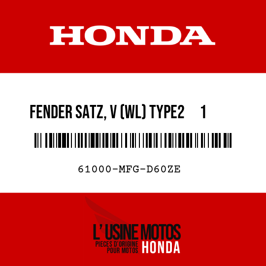 image de 61000-MFG-D60ZE FENDER SATZ, V (WL) TYPE2     1 (TYPE2     1 )