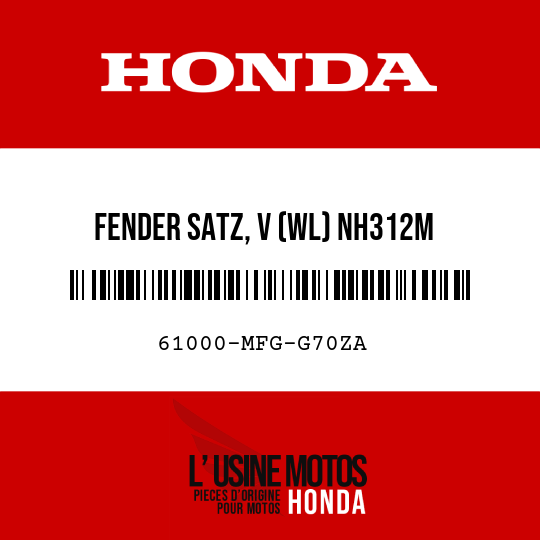 image de 61000-MFG-G70ZA FENDER SATZ, V (WL) NH312M 