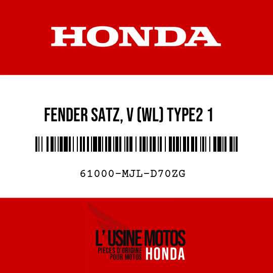 image de 61000-MJL-D70ZG FENDER SATZ, V (WL) TYPE2 1