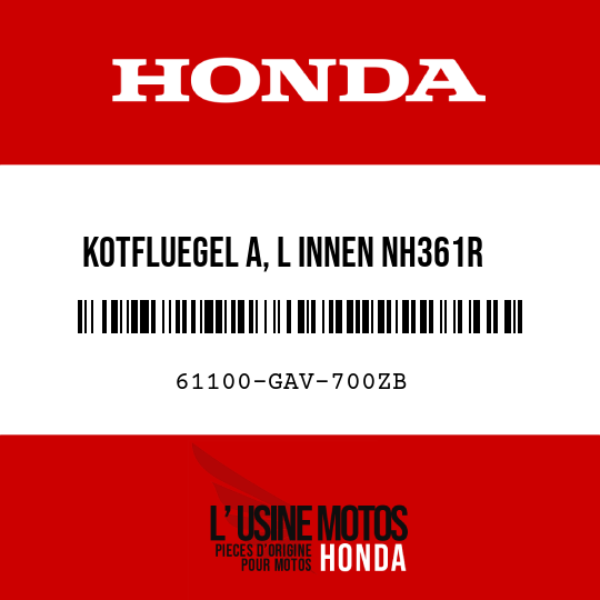 image de 61100-GAV-700ZB KOTFLUEGEL A, L INNEN NH361R  (NH361R RUTH-GRAU)