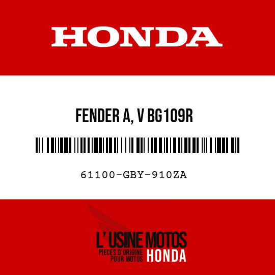 image de 61100-GBY-910ZA FENDER A, V BG109R 