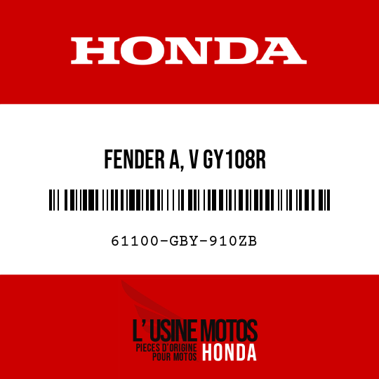 image de 61100-GBY-910ZB FENDER A, V GY108R 