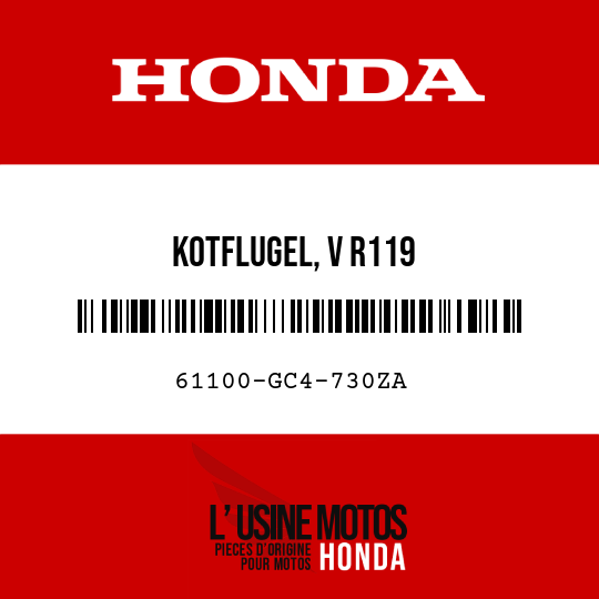 image de 61100-GC4-730ZA KOTFLUGEL, V R119 