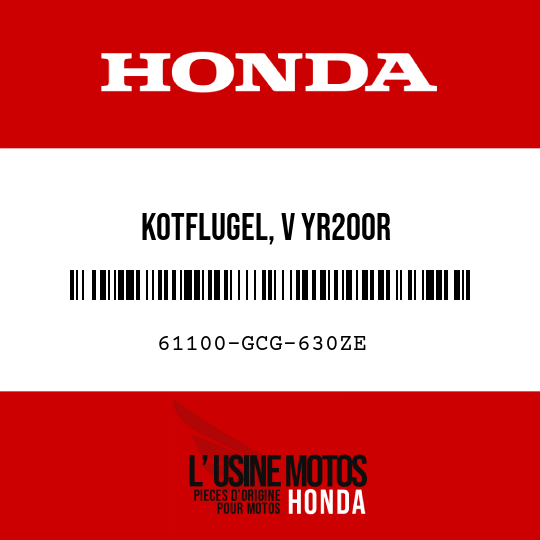 image de 61100-GCG-630ZE KOTFLUGEL, V YR200R 