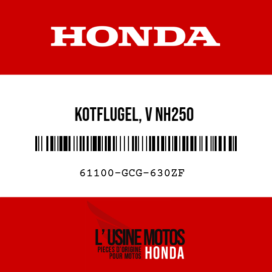 image de 61100-GCG-630ZF KOTFLUGEL, V NH250 