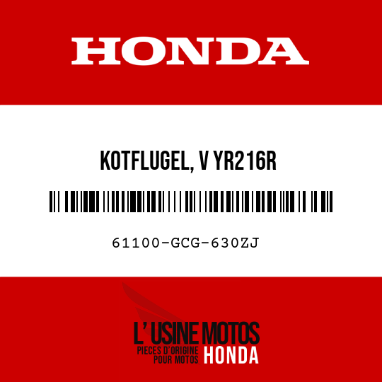 image de 61100-GCG-630ZJ KOTFLUGEL, V YR216R 