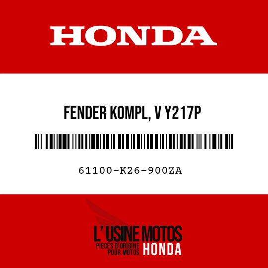 image de 61100-K26-900ZA FENDER KOMPL, V Y217P