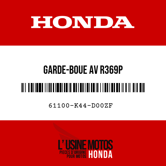 image de 61100-K44-D00ZF GARDE-BOUE AV R369P