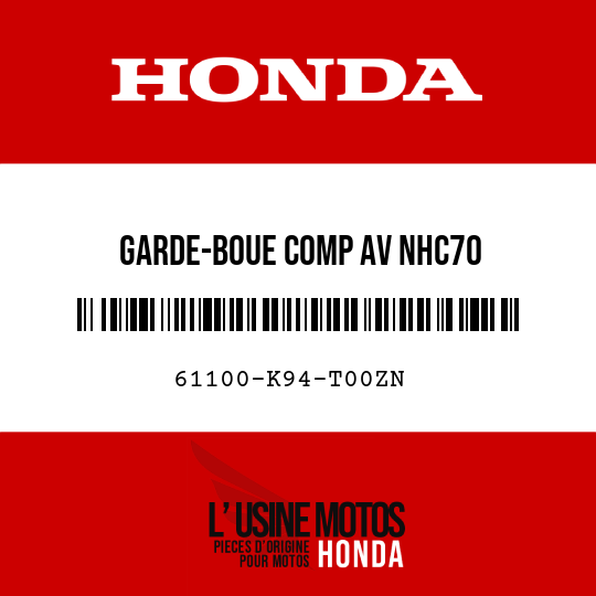 image de 61100-K94-T00ZN GARDE-BOUE COMP AV NHC70