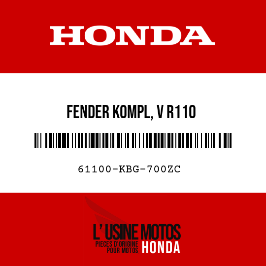 image de 61100-KBG-700ZC FENDER KOMPL, V R110 