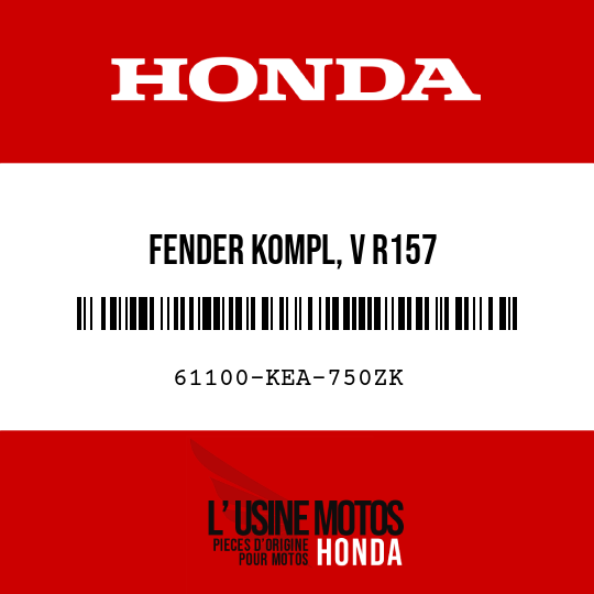 image de 61100-KEA-750ZK FENDER KOMPL, V R157 
