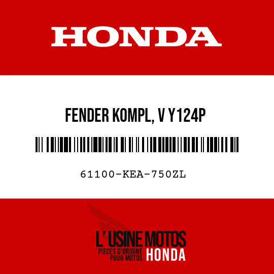 image de 61100-KEA-750ZL FENDER KOMPL, V Y124P 