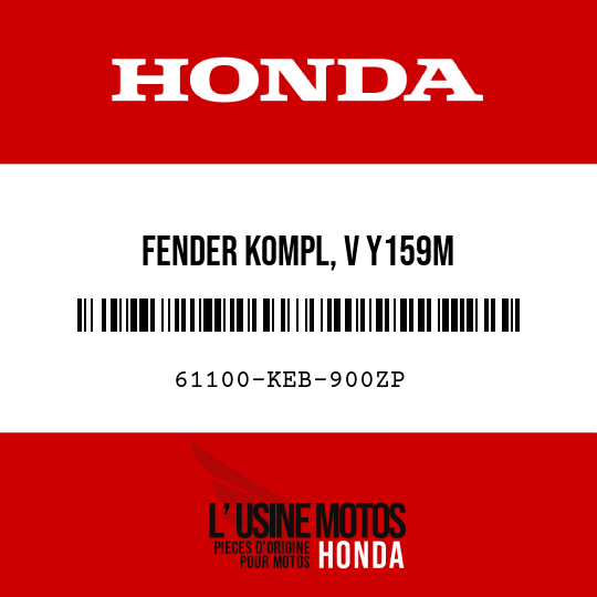 image de 61100-KEB-900ZP FENDER KOMPL, V Y159M 