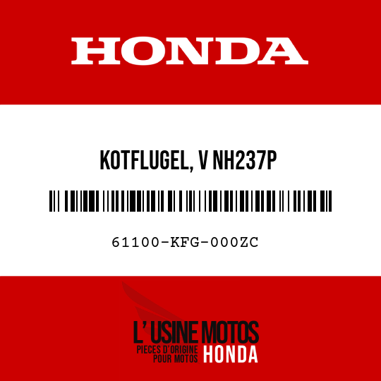 image de 61100-KFG-000ZC KOTFLUGEL, V NH237P 