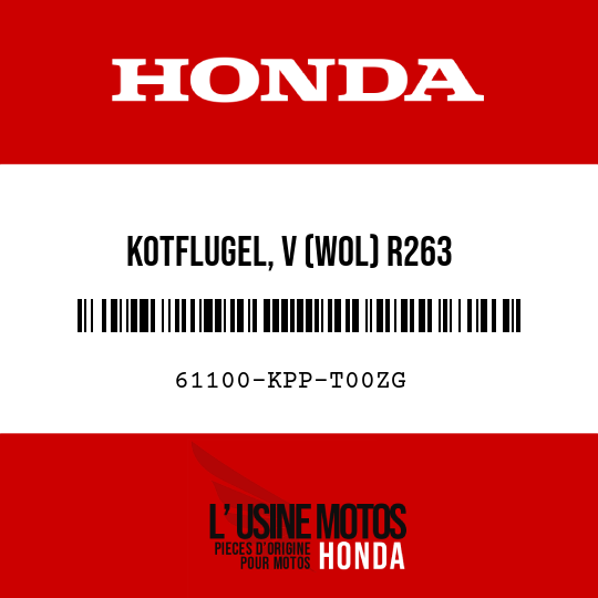 image de 61100-KPP-T00ZG KOTFLUGEL, V (WOL) R263
