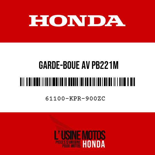 image de 61100-KPR-900ZC GARDE-BOUE AV PB221M