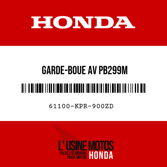 image de 61100-KPR-900ZD GARDE-BOUE AV PB299M
