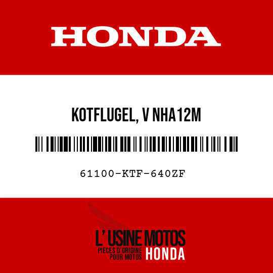 image de 61100-KTF-640ZF KOTFLUGEL, V NHA12M 