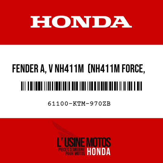 image de 61100-KTM-970ZB FENDER A, V NH411M  (NH411M FORCE, SILBER-METALLIC)