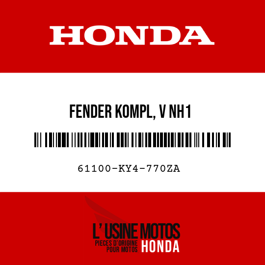 image de 61100-KY4-770ZA FENDER KOMPL, V NH1 
