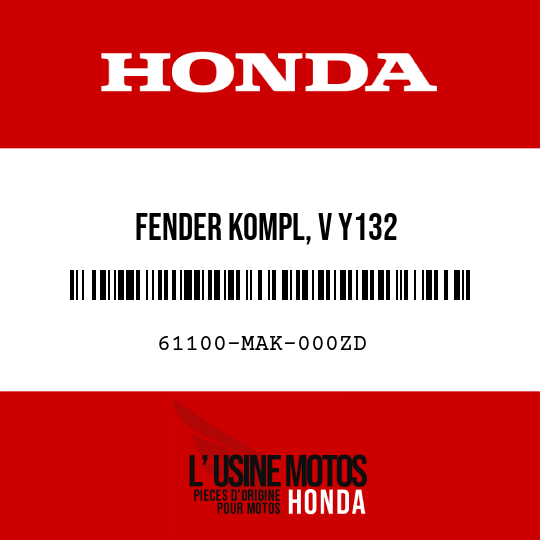 image de 61100-MAK-000ZD FENDER KOMPL, V Y132 