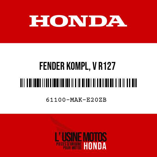 image de 61100-MAK-E20ZB FENDER KOMPL, V R127 