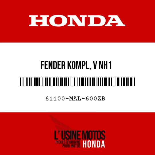 image de 61100-MAL-600ZB FENDER KOMPL, V NH1 