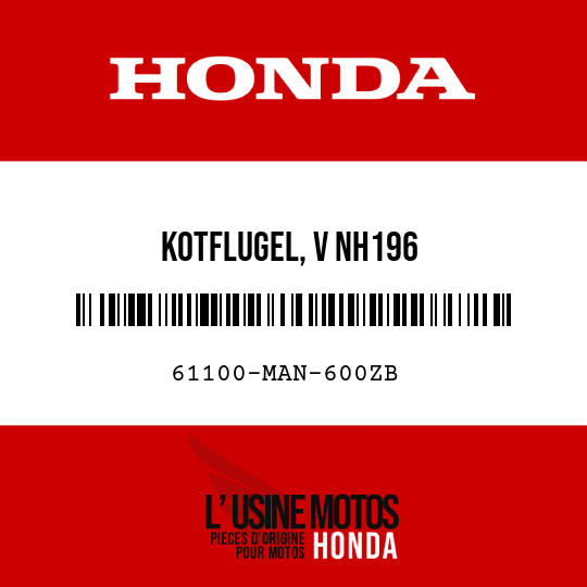 image de 61100-MAN-600ZB KOTFLUGEL, V NH196 
