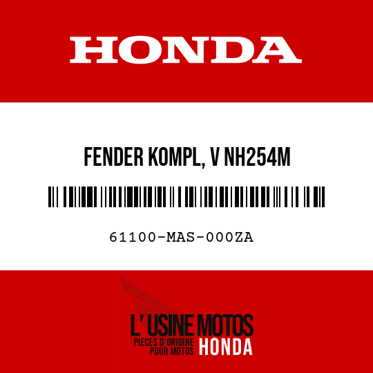 image de 61100-MAS-000ZA FENDER KOMPL, V NH254M 