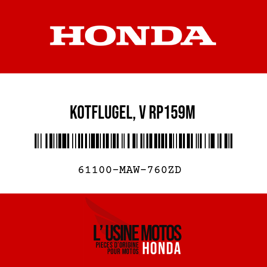 image de 61100-MAW-760ZD KOTFLUGEL, V RP159M 