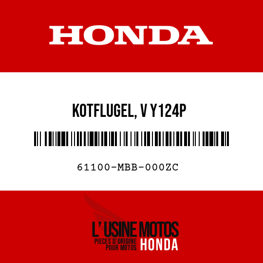 image de 61100-MBB-000ZC KOTFLUGEL, V Y124P 