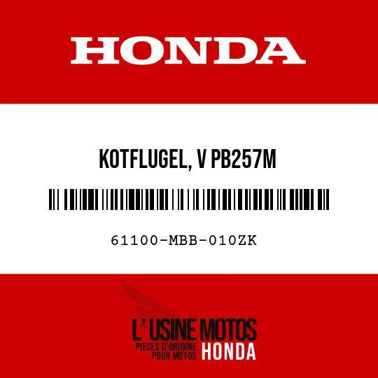 image de 61100-MBB-010ZK KOTFLUGEL, V PB257M 