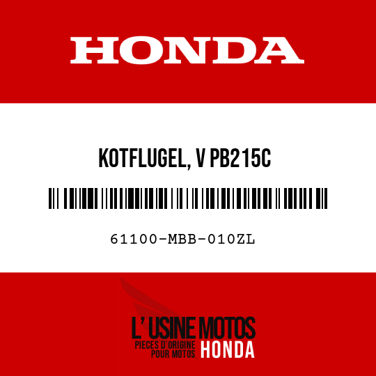 image de 61100-MBB-010ZL KOTFLUGEL, V PB215C 