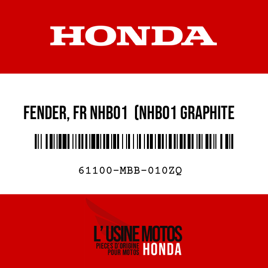 image de 61100-MBB-010ZQ FENDER, FR NHB01  (NHB01 GRAPHITE BLACK)