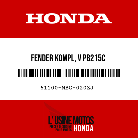 image de 61100-MBG-020ZJ FENDER KOMPL, V PB215C 